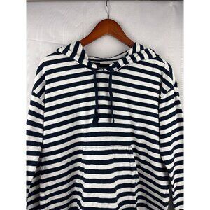 Caslon S Striped Hoodie 100% Organic Cotton Navy/White
